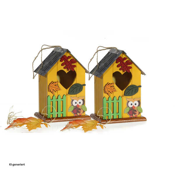 Deko Vogelhaus "Eule", 2/s, zum Hängen