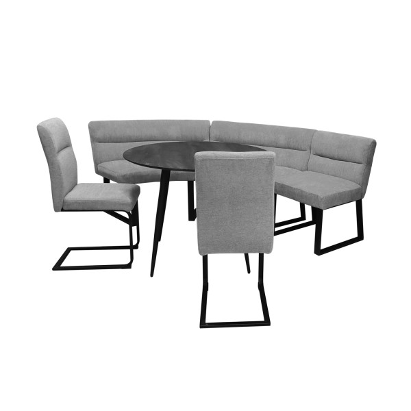 Sitzgruppe Liron Ti. 2Bänke 1br.Stuhl 2Stühl. grau