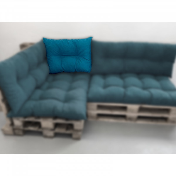 Palettenauflage Auflagen HTI-Living Palettenkissen Set Sitzkissen Outdoormöbel Blau 