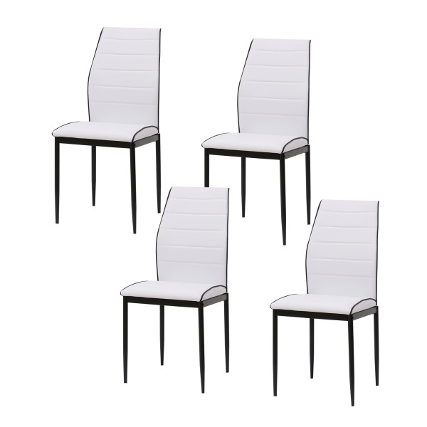 Stuhl Madison PU Weiß