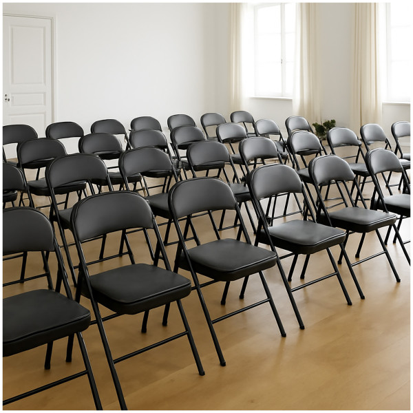 Klappstuhl Wedigo PVC Schwarz 4er Set