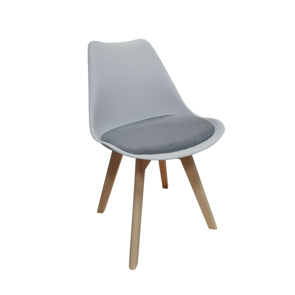 Stuhl Atlanta Hellgrau/Webstoff Dunkelgrau