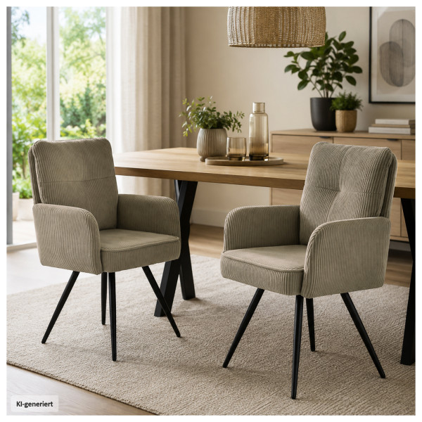 Stuhl Kyra2 beige cord