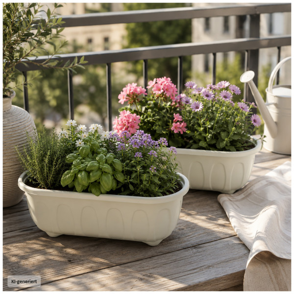 Blumenkasten/Kräuterkasten Nessa, Pastellgrün 2tlg