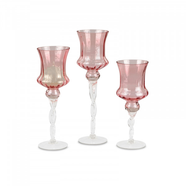 Formano Pastell-rosa 3er Set Windlicht