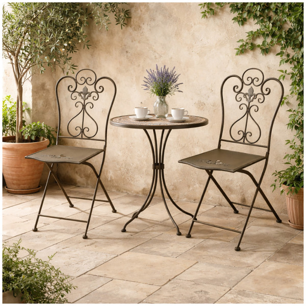 Gartenstuhl Lily 2er Set Braun