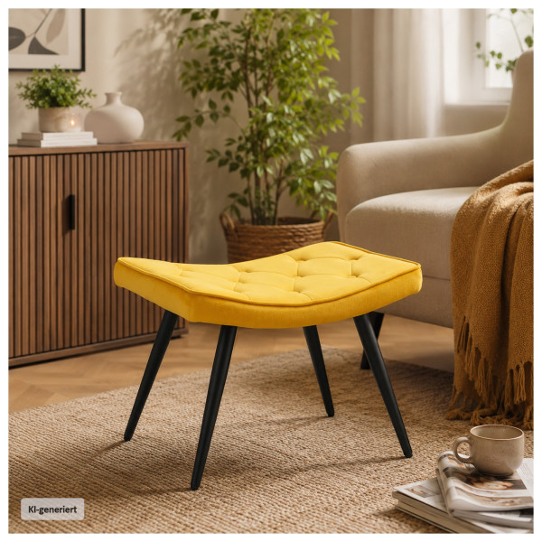 Hocker Freya gelb